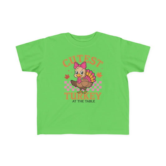 Cutest Turkey Toddler Tee for Thanksgiving