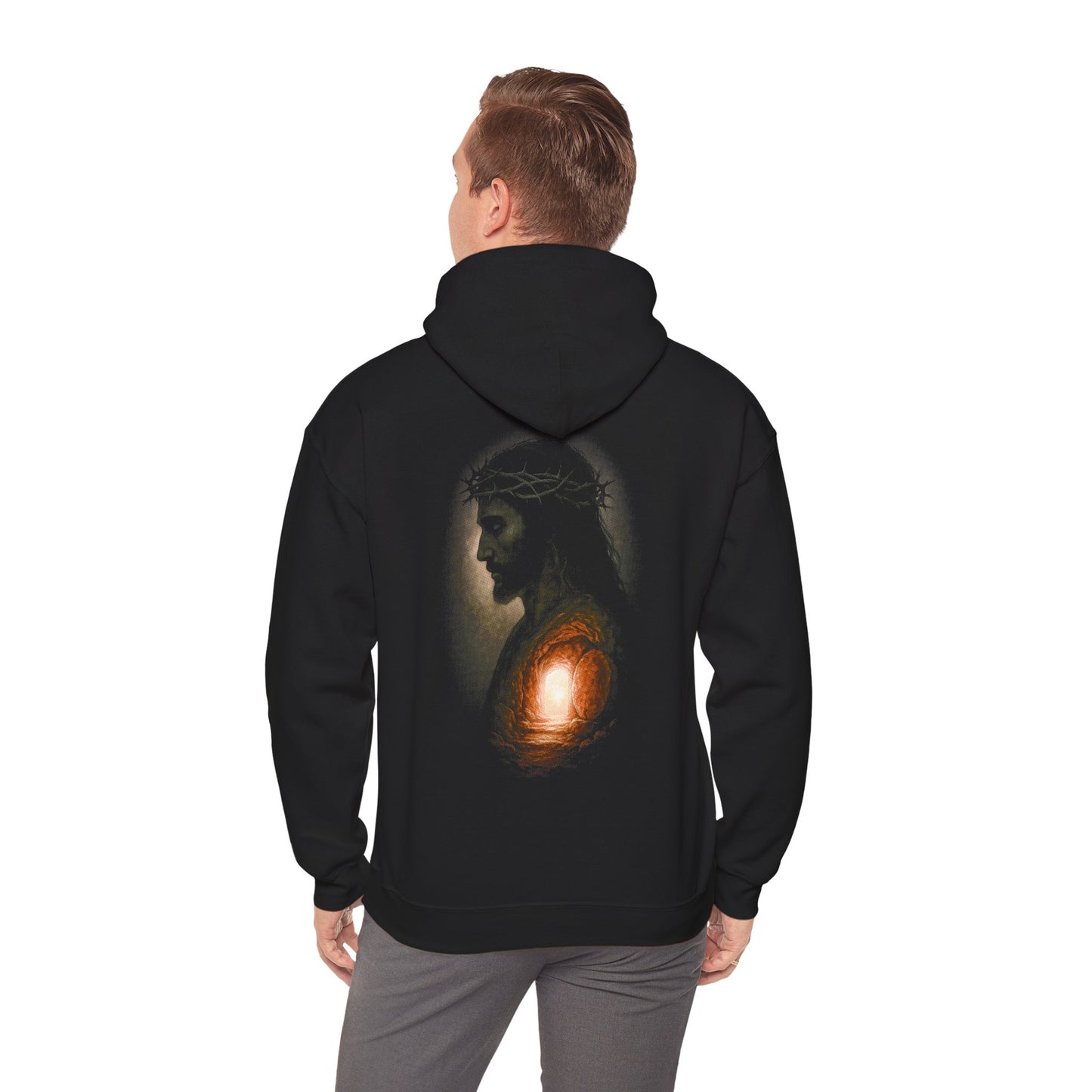 Hooded Sweatshirt - The Empty Tomb, Jesus Sacrifice Design