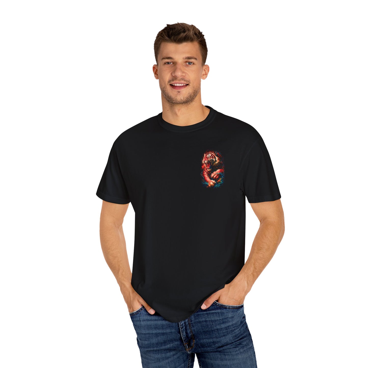 Tiger Art T-shirt | Vibrant Graphic Tee for Art Lovers, Unique Gift
