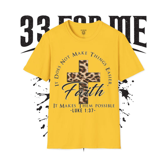 Luke 1:37 Faith-Inspired Unisex T-Shirt, Spiritual Apparel, Inspirational Gift, Christian Faith Shirt, Luke 1:37 Tee