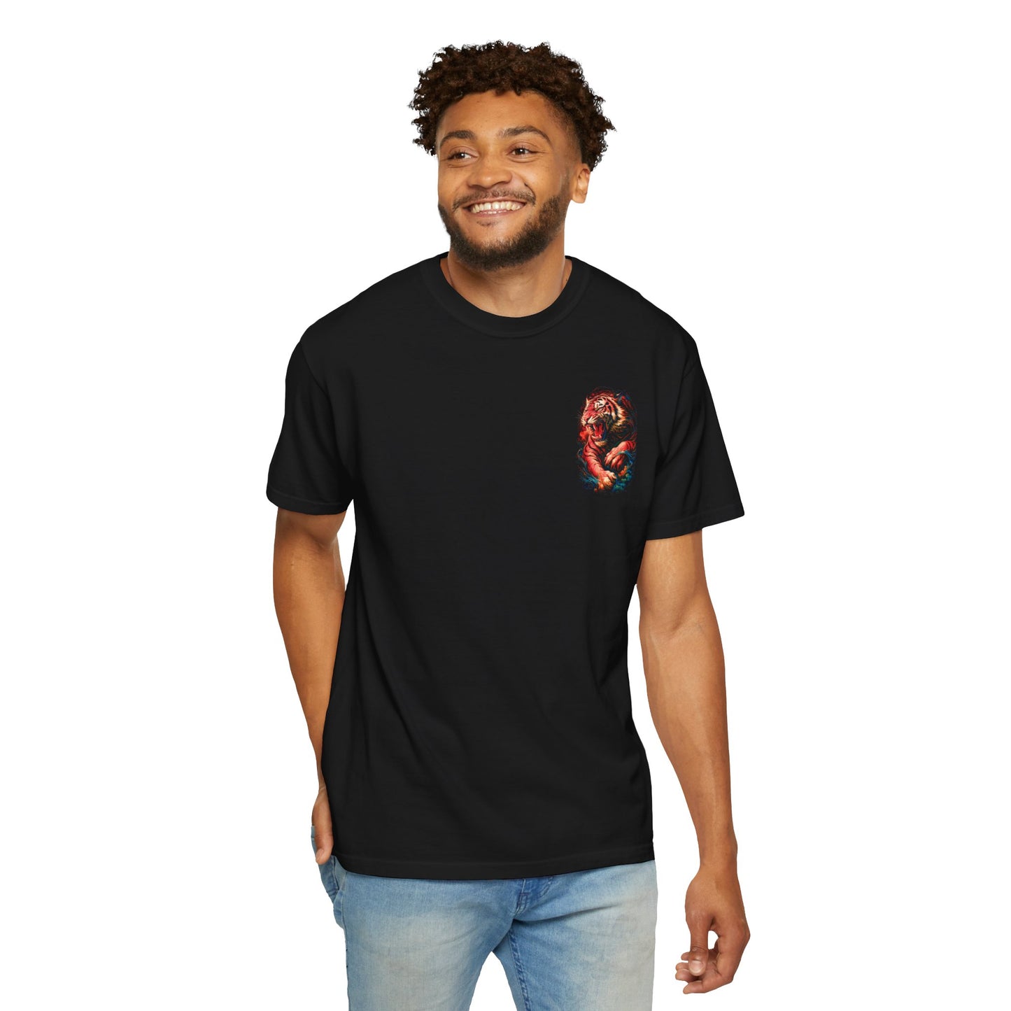 Tiger Art T-shirt | Vibrant Graphic Tee for Art Lovers, Unique Gift