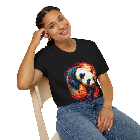 Panda Fire Unisex T-Shirt | Cute Animal Lover Gift, Graphic Tee, Nature Enthusiast, Birthday Tee