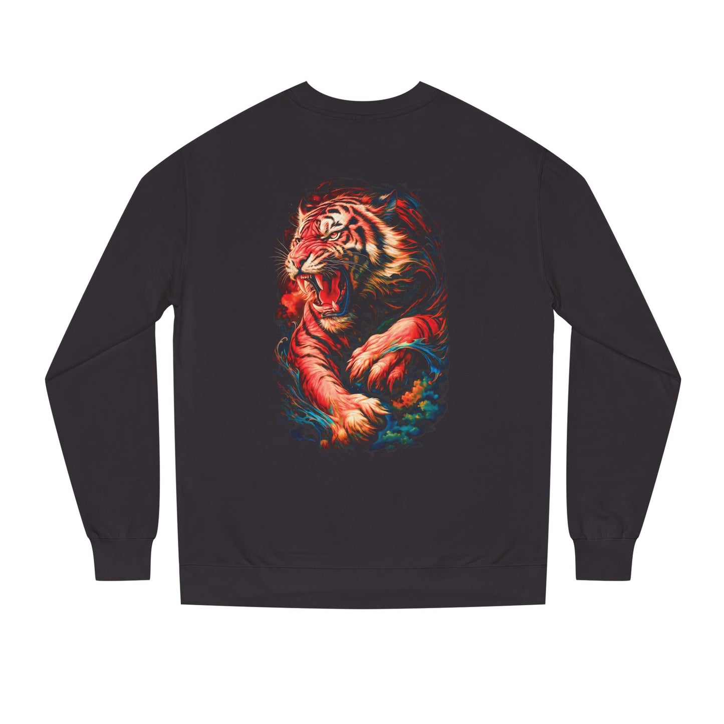 Tiger Spirit Long Sleeve Sweatshirt - Unisex Cotton Boho Shirt, Animal Lover Gift