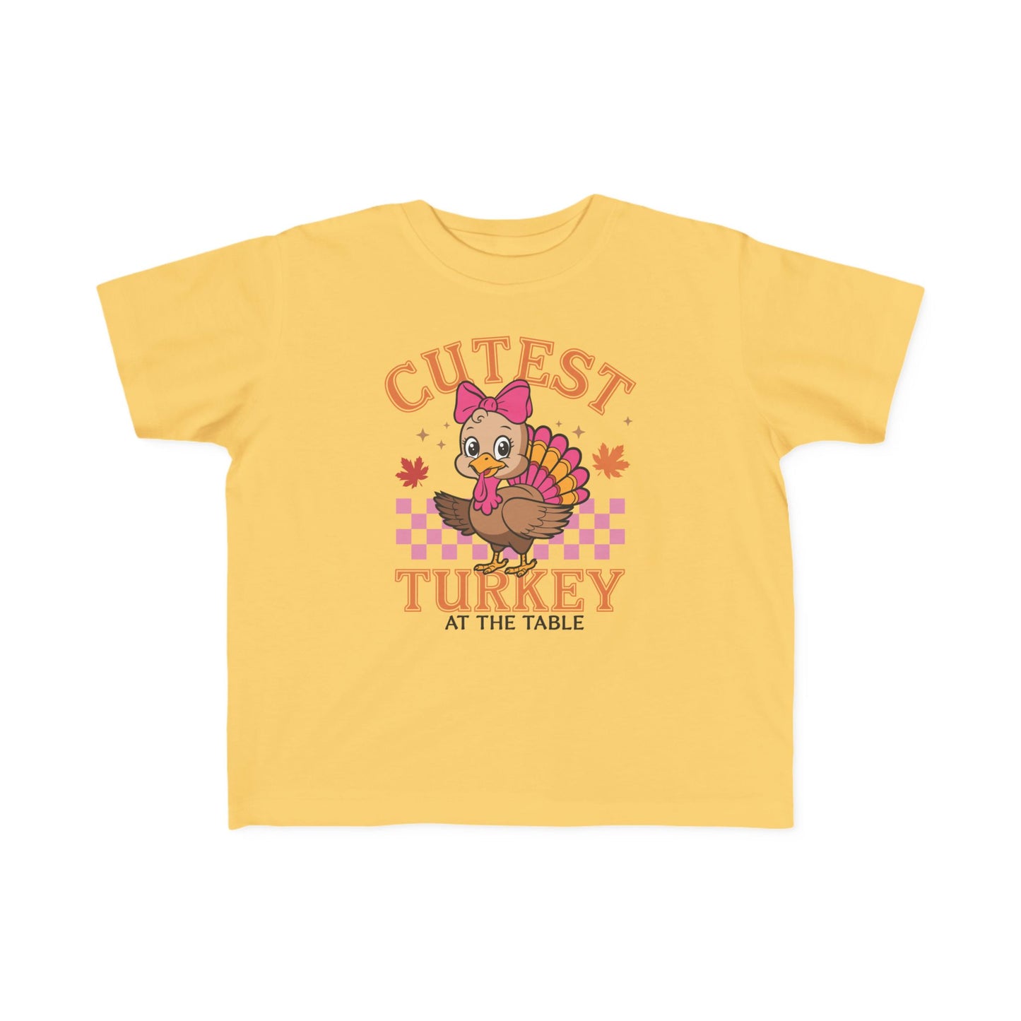 Cutest Turkey Toddler Tee for Thanksgiving