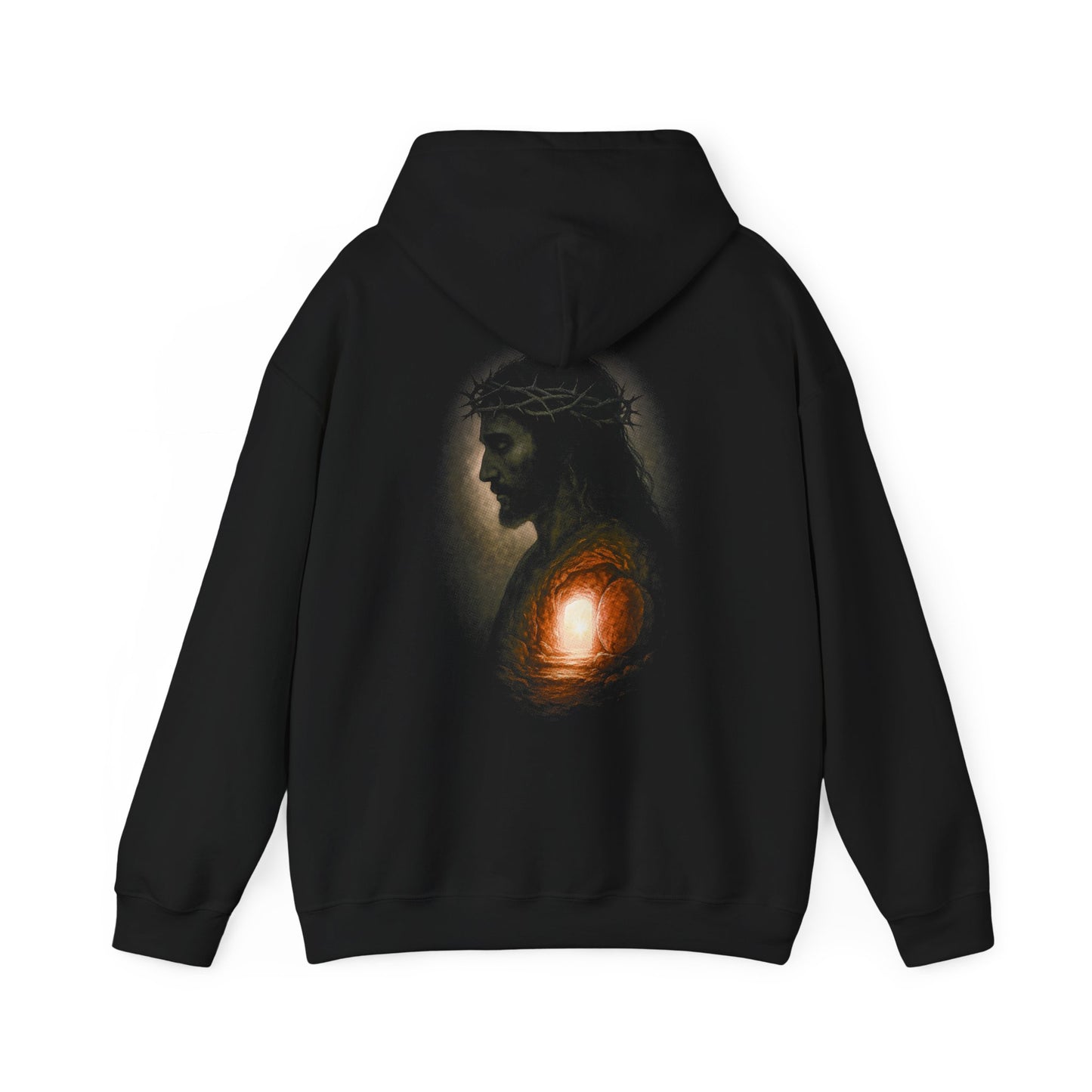 Hooded Sweatshirt - The Empty Tomb, Jesus Sacrifice Design