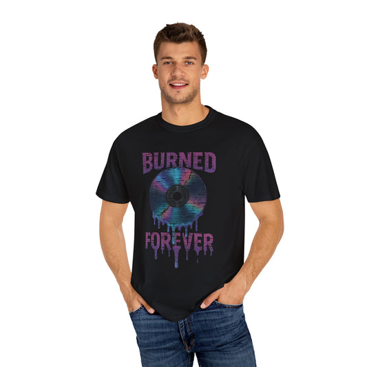 Off Beat Clothing Burned Forever CD Unisex T-shirt - Remember When, Gen X. Vintage Tee.