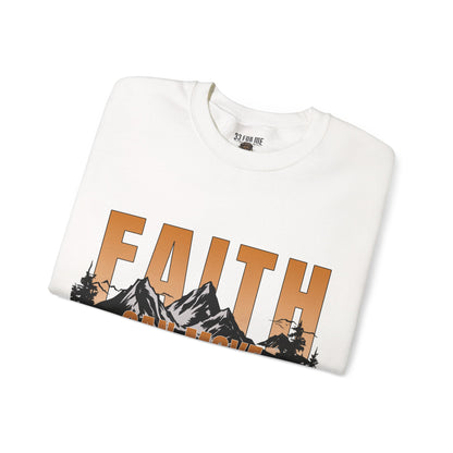 Faith Can Move Mountains Crewneck Sweatshirt - Inspirational Christian Apparel