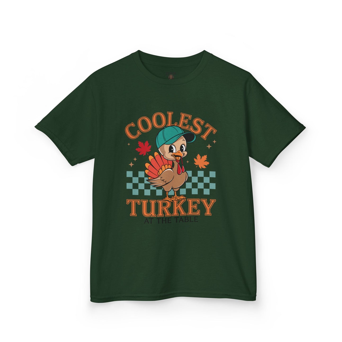 Kids Tee - Coolest Turkey at the Table - Thanksgiving