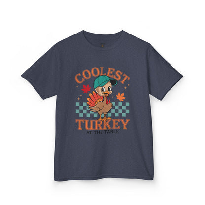 Kids Tee - Coolest Turkey at the Table - Thanksgiving