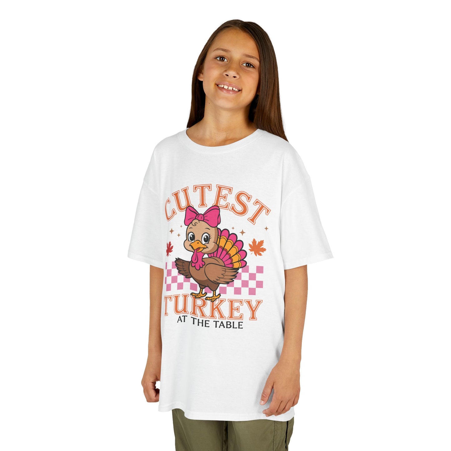Cute Kids Thanksgiving Tee - 'Cutest Turkey at the Table'
