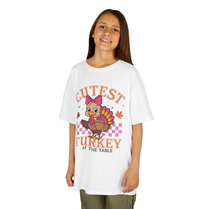 Cute Kids Thanksgiving Tee - 'Cutest Turkey at the Table'