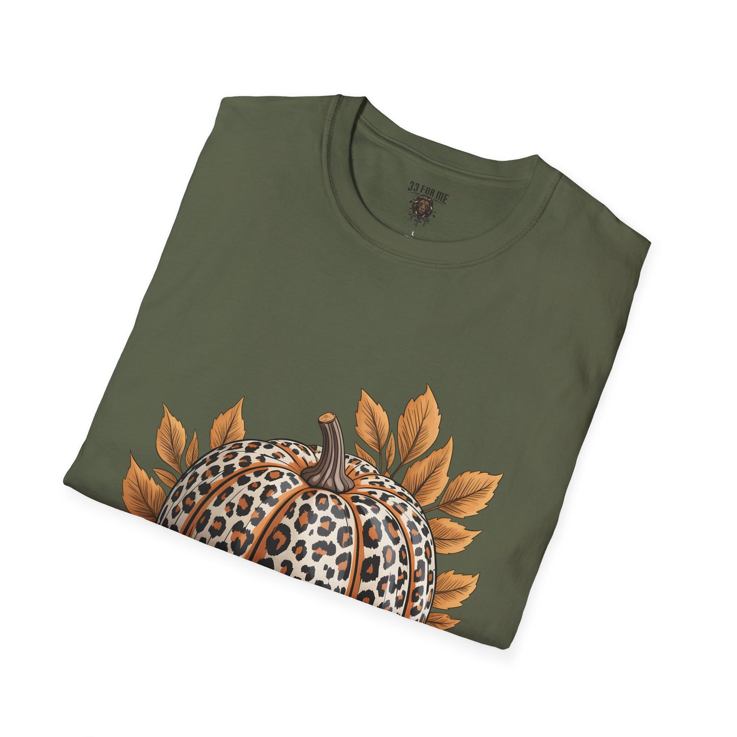 Thankful Leopard Print Pumpkin T-Shirt