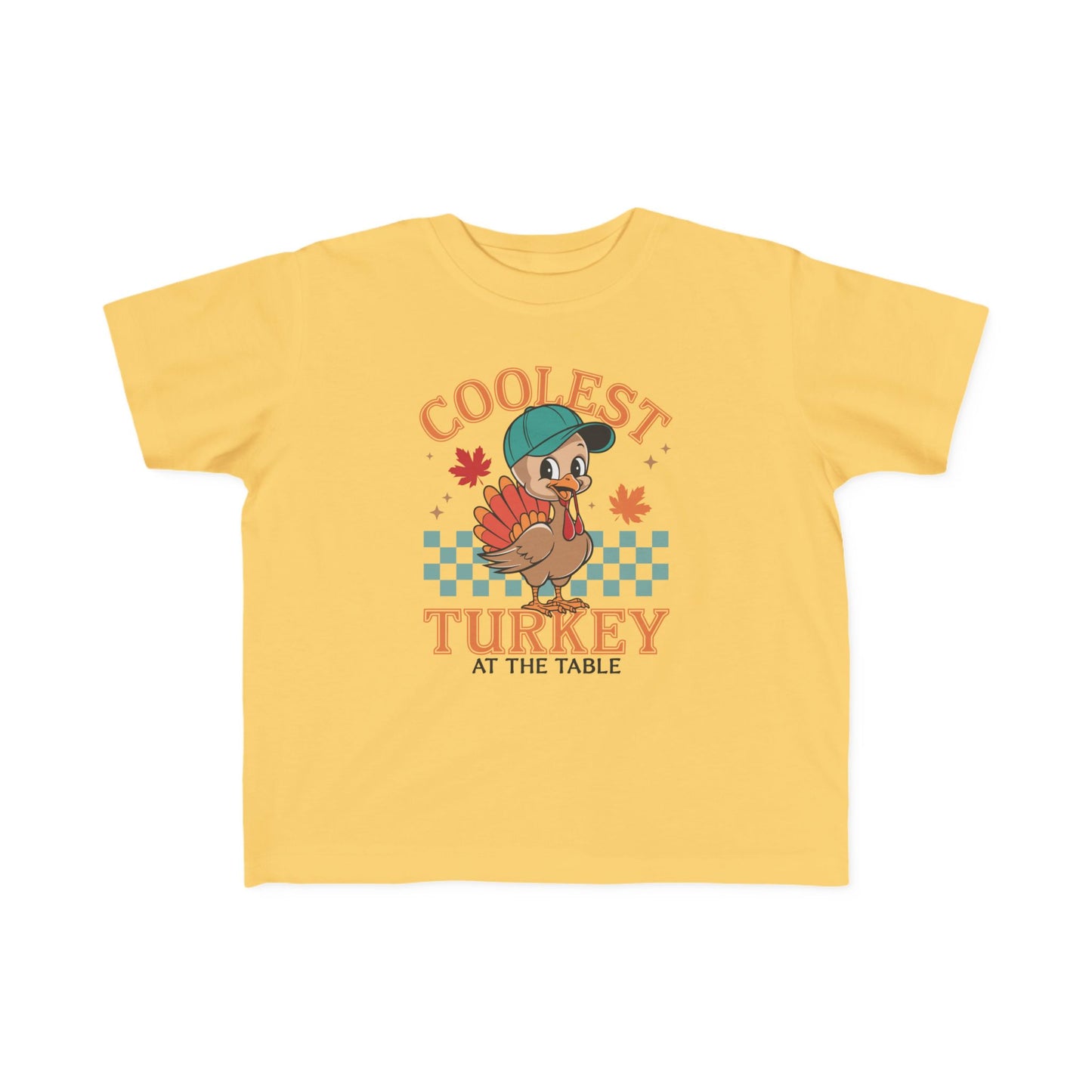 Coolest Turkey Toddler Tee - Fun Thanksgiving Shirt