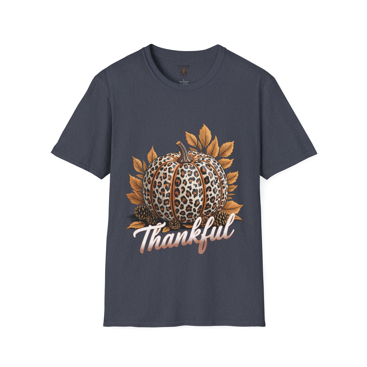 Thankful Leopard Print Pumpkin T-Shirt