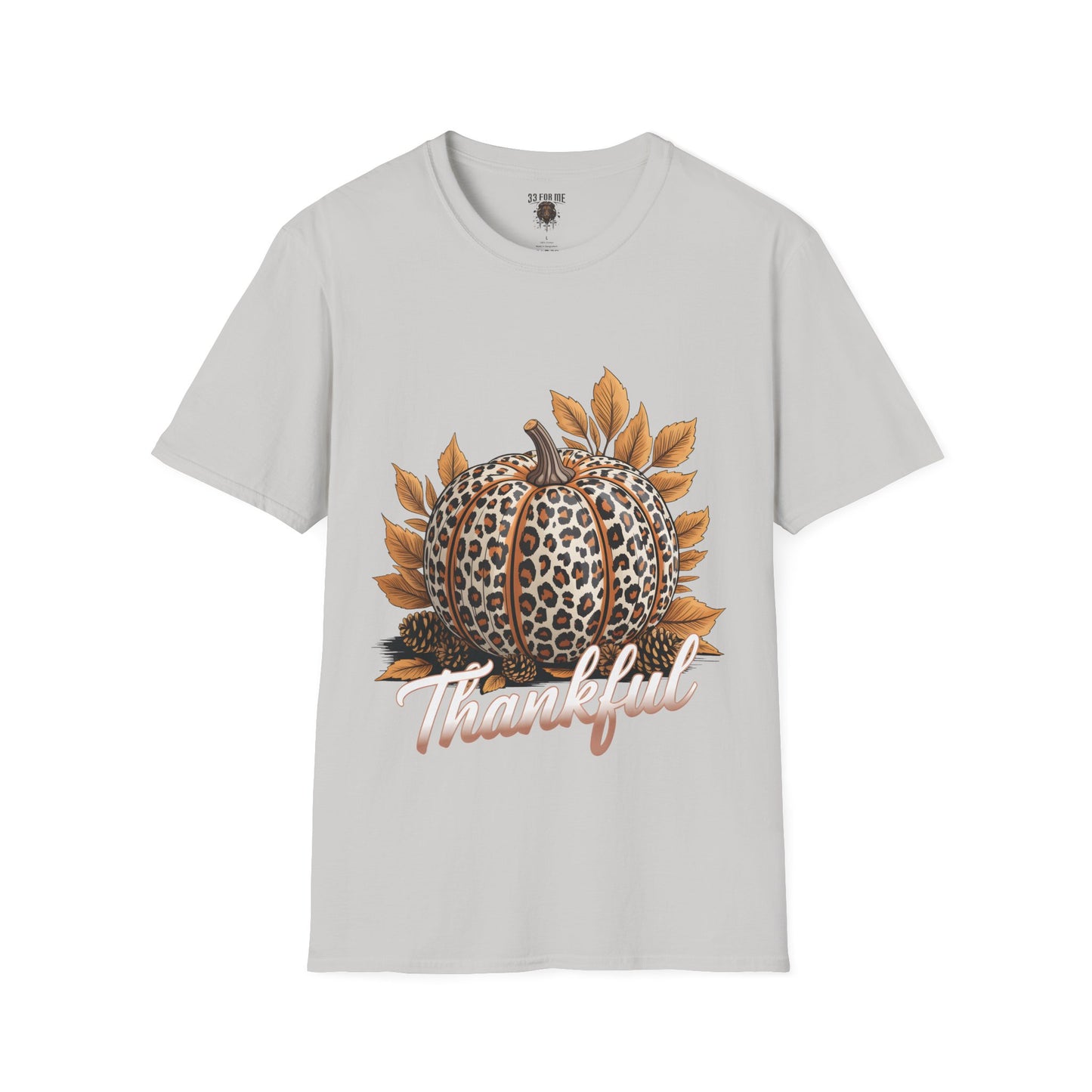 Thankful Leopard Print Pumpkin T-Shirt