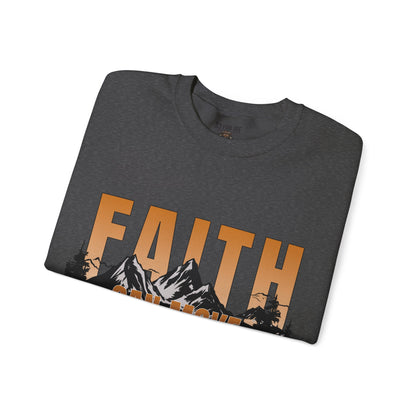 Faith Can Move Mountains Crewneck Sweatshirt - Inspirational Christian Apparel