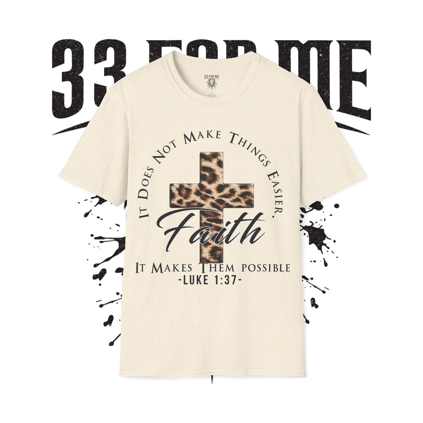Luke 1:37 Faith-Inspired Unisex T-Shirt, Spiritual Apparel, Inspirational Gift, Christian Faith Shirt, Luke 1:37 Tee