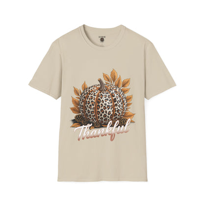 Thankful Leopard Print Pumpkin T-Shirt