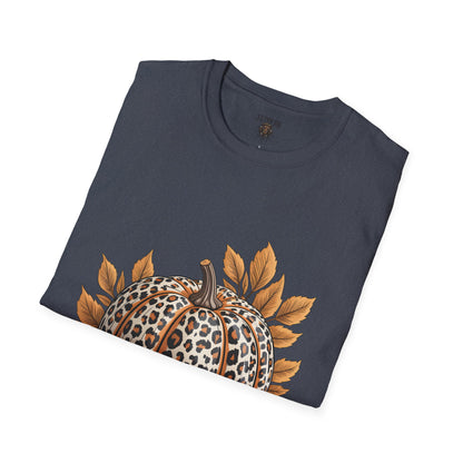 Thankful Leopard Print Pumpkin T-Shirt