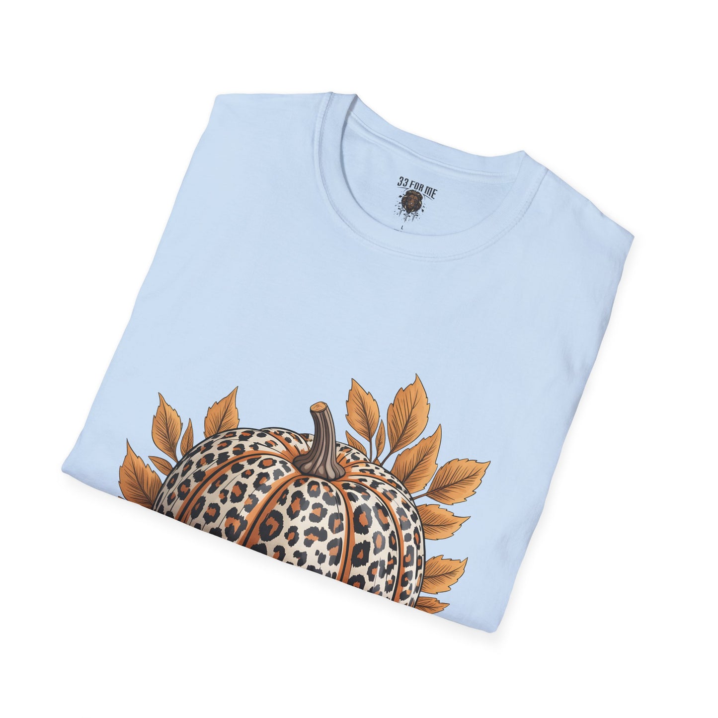 Thankful Leopard Print Pumpkin T-Shirt