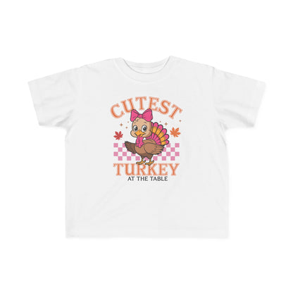Cutest Turkey Toddler Tee for Thanksgiving