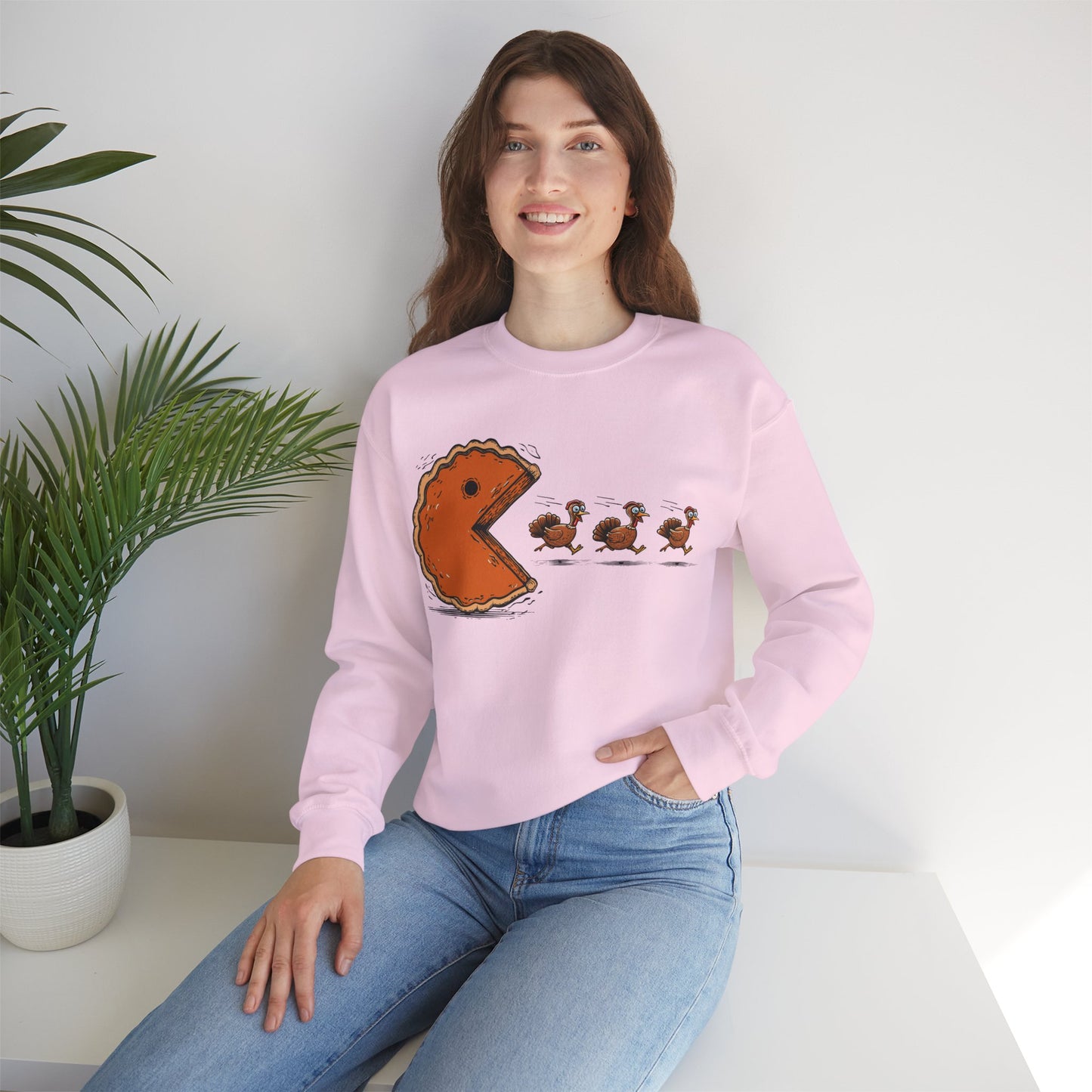 Thanksgiving Pac Man Retro Video Game Sweatshirt