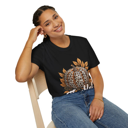 Thankful Leopard Print Pumpkin T-Shirt