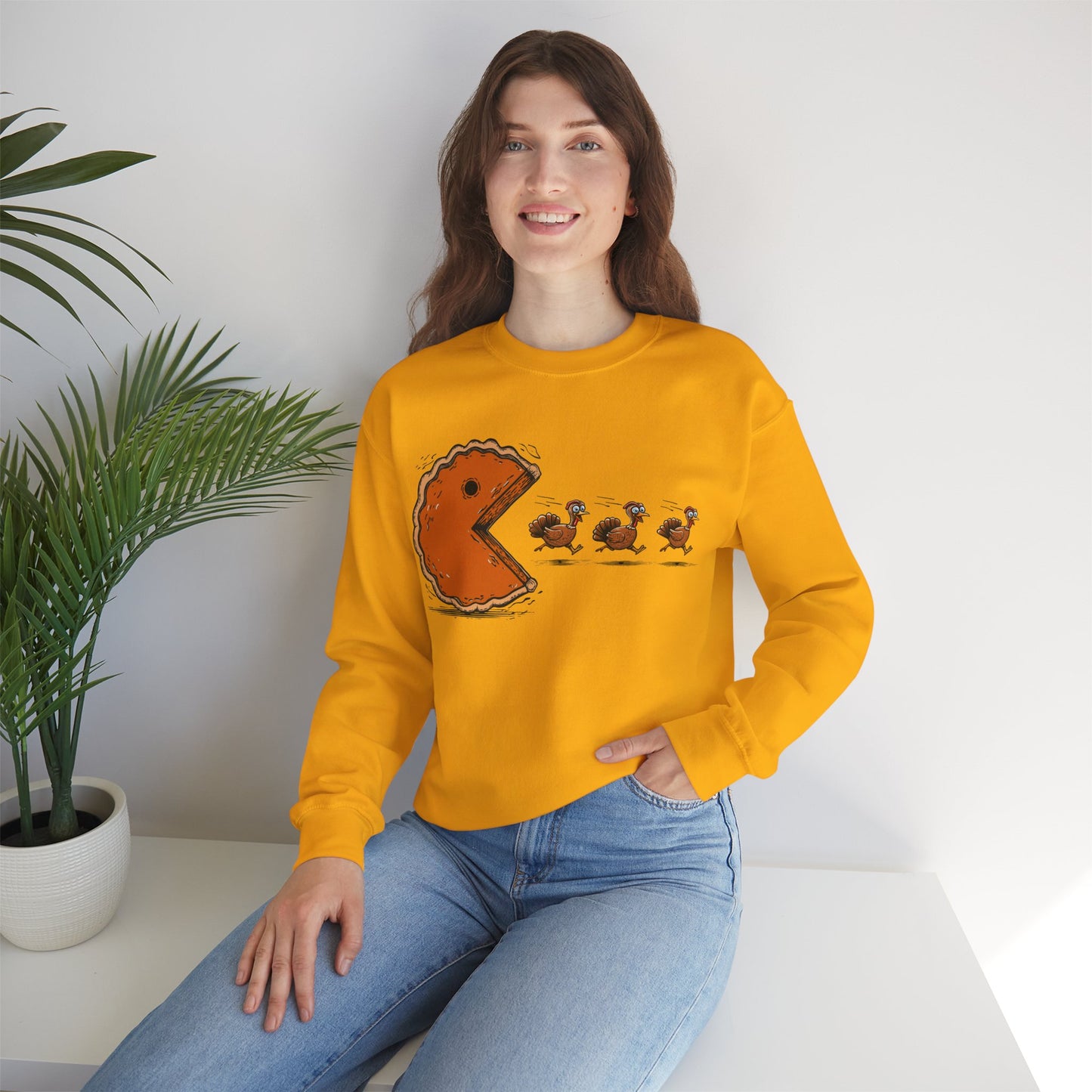 Thanksgiving Pac Man Retro Video Game Sweatshirt