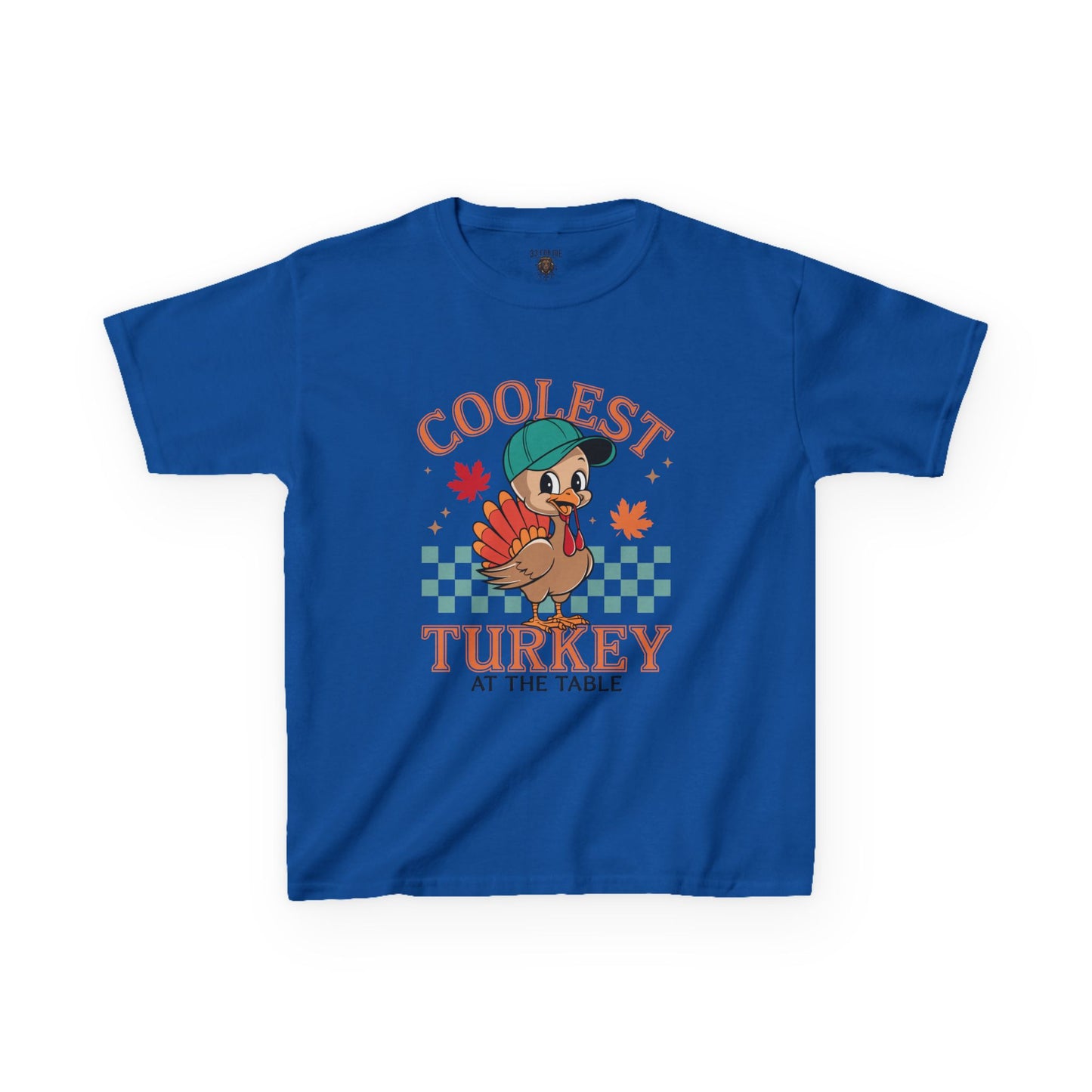 Kids Tee - Coolest Turkey at the Table - Thanksgiving