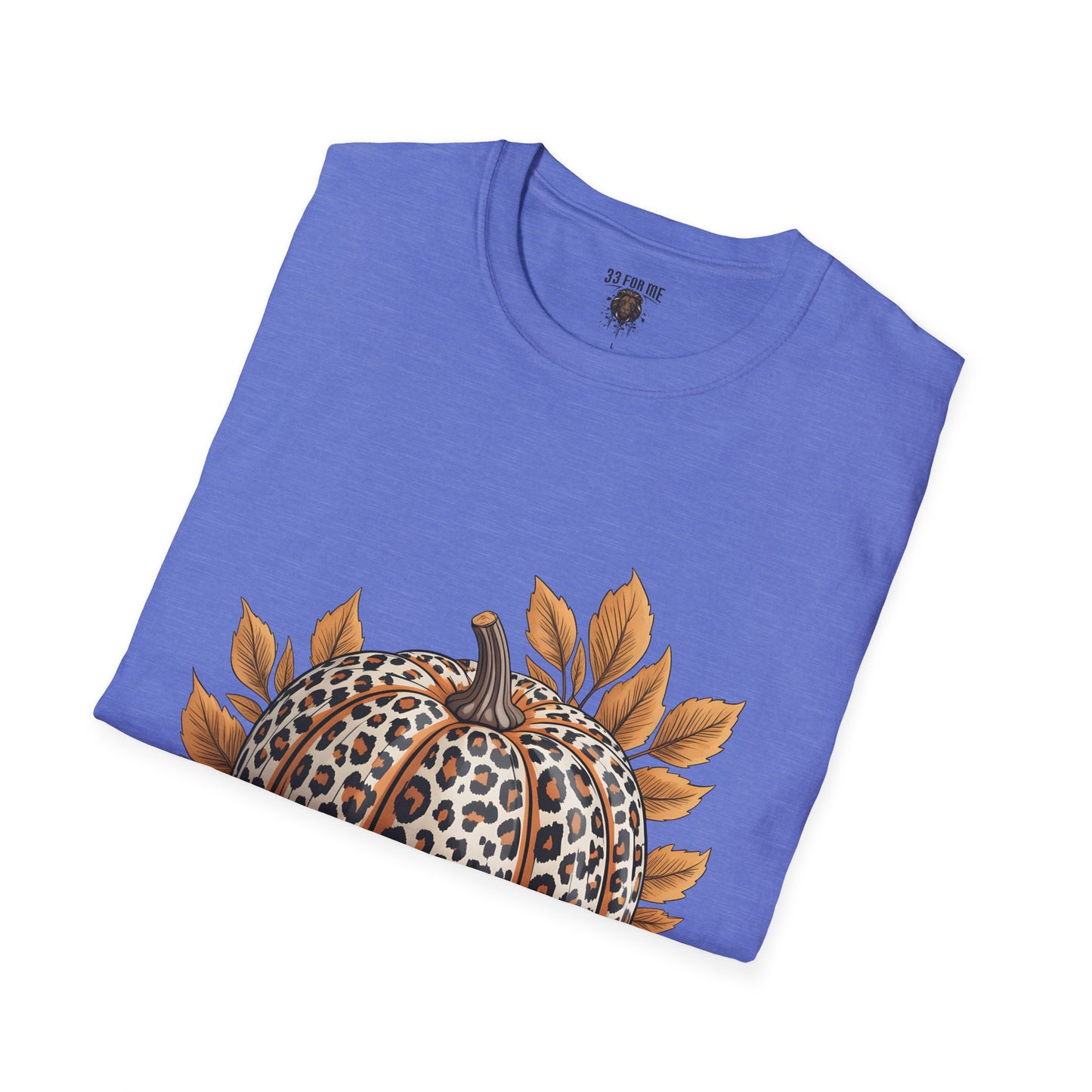 Thankful Leopard Print Pumpkin T-Shirt