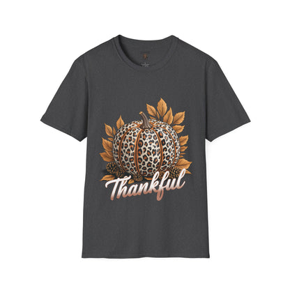 Thankful Leopard Print Pumpkin T-Shirt
