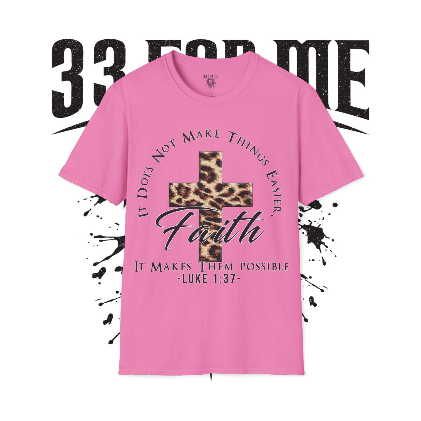 Luke 1:37 Faith-Inspired Unisex T-Shirt, Spiritual Apparel, Inspirational Gift, Christian Faith Shirt, Luke 1:37 Tee