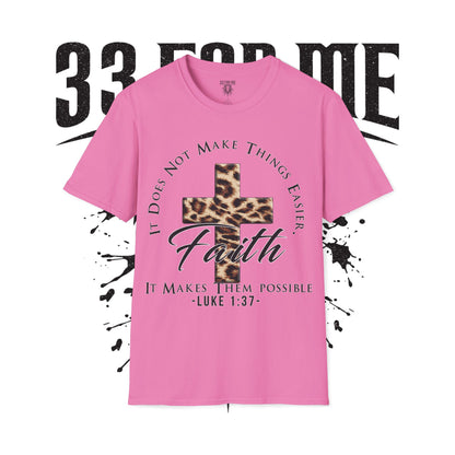 Luke 1:37 Faith-Inspired Unisex T-Shirt, Spiritual Apparel, Inspirational Gift, Christian Faith Shirt, Luke 1:37 Tee