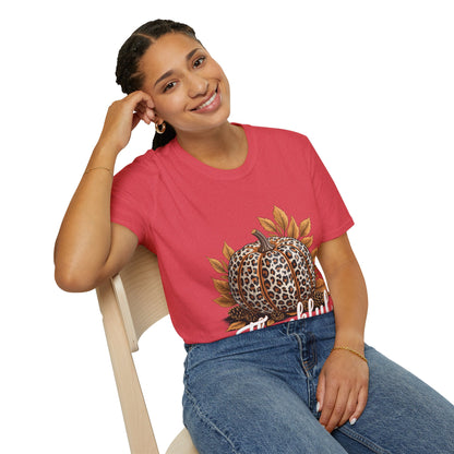 Thankful Leopard Print Pumpkin T-Shirt