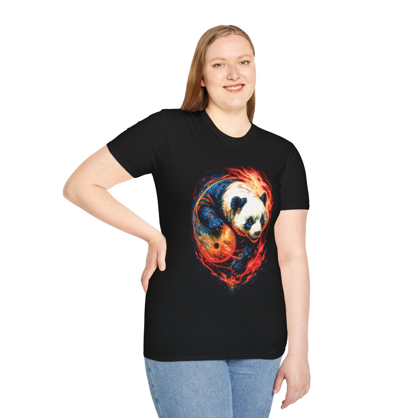 Panda Fire Unisex T-Shirt | Cute Animal Lover Gift, Graphic Tee, Nature Enthusiast, Birthday Tee