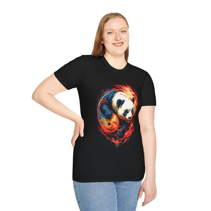Panda Fire Unisex T-Shirt | Cute Animal Lover Gift, Graphic Tee, Nature Enthusiast, Birthday Tee