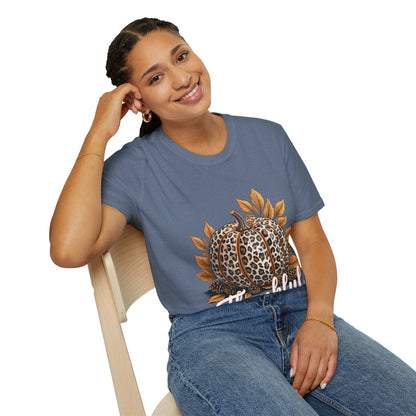 Thankful Leopard Print Pumpkin T-Shirt