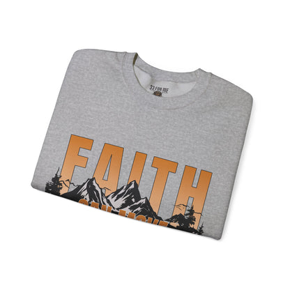 Faith Can Move Mountains Crewneck Sweatshirt - Inspirational Christian Apparel
