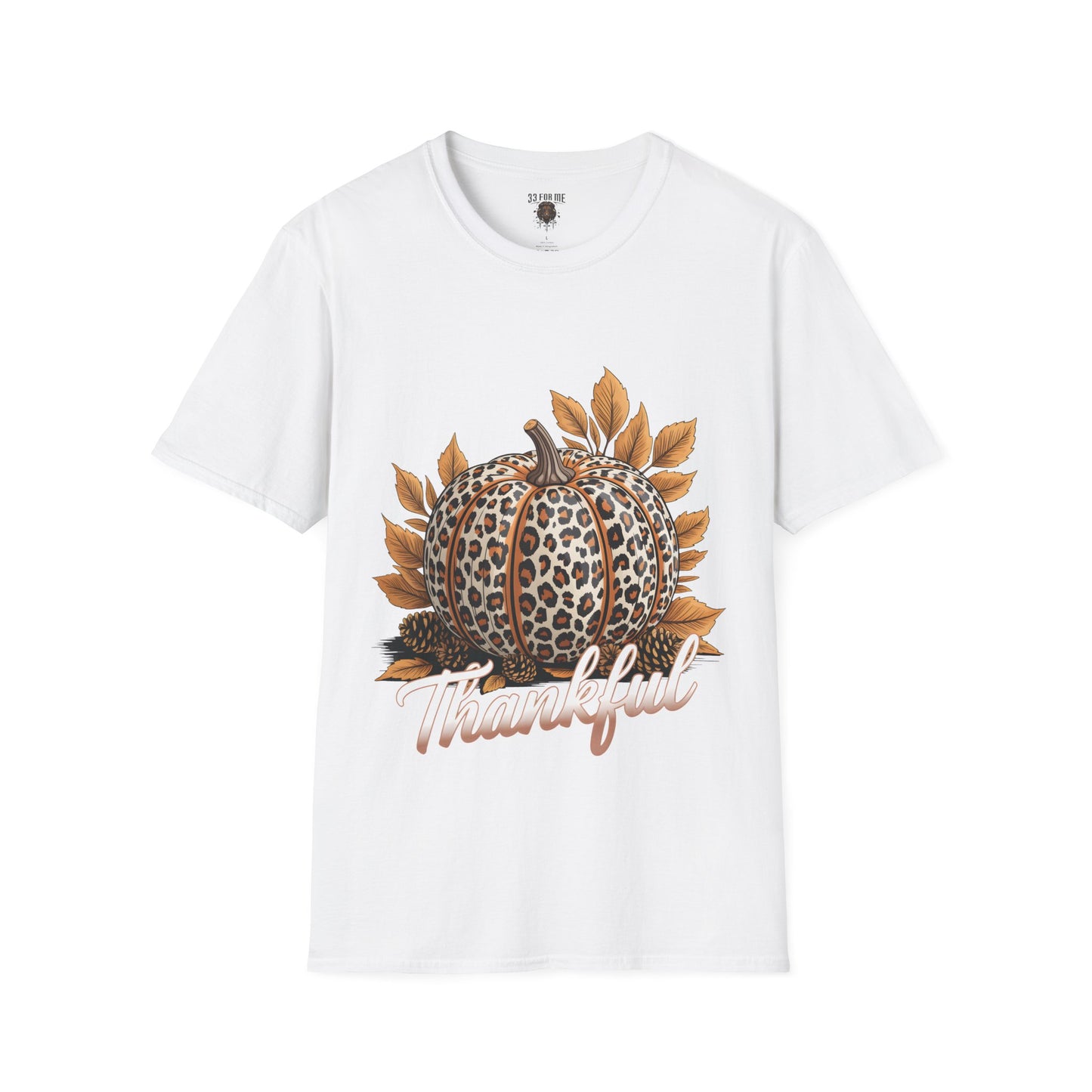 Thankful Leopard Print Pumpkin T-Shirt