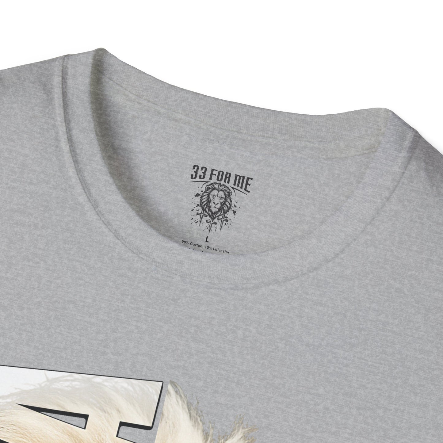 Yeshua Lion Graphic T-Shirt | Unisex Softstyle Tee for Animal Lovers, Faith, Gift Idea, Summer Wear, Spiritual Fashion