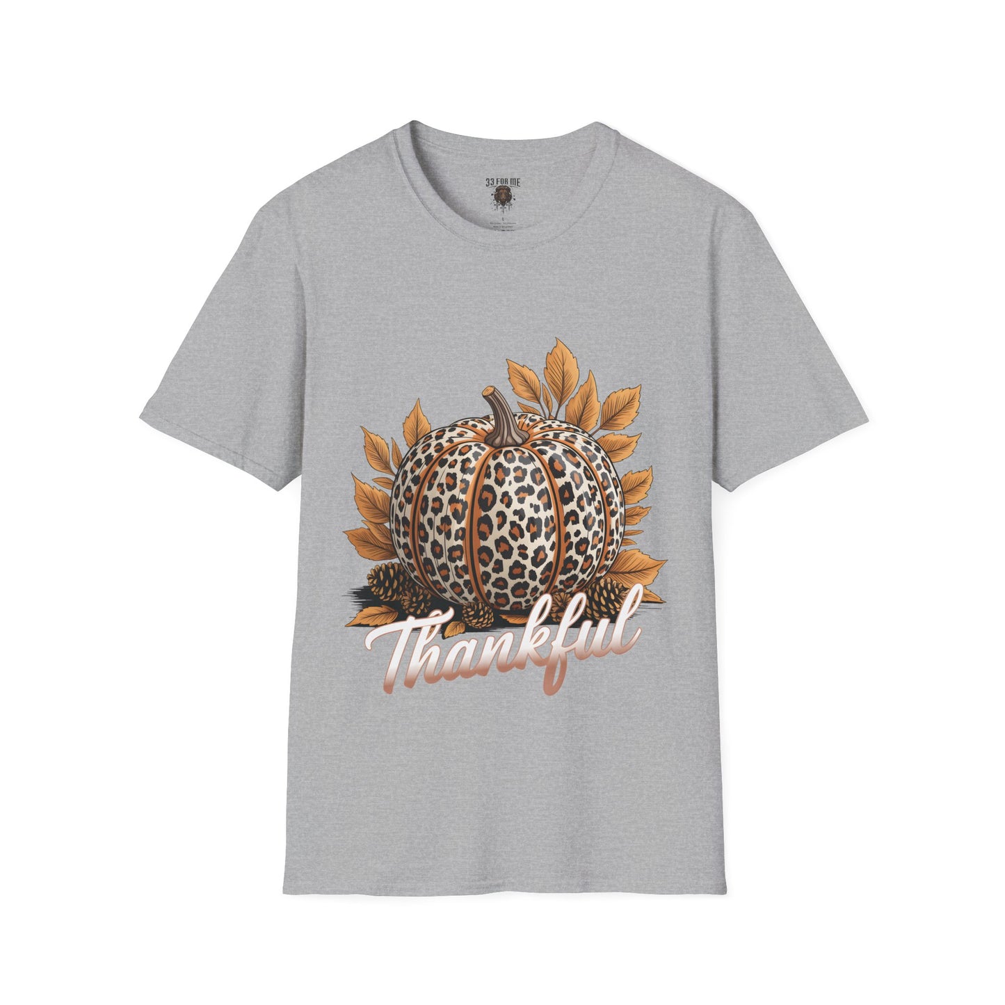 Thankful Leopard Print Pumpkin T-Shirt
