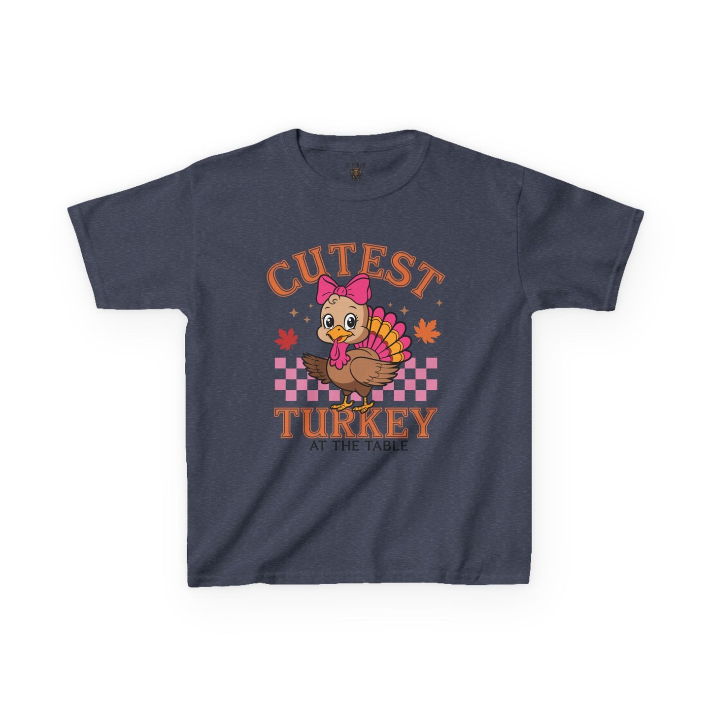 Cute Kids Thanksgiving Tee - 'Cutest Turkey at the Table'