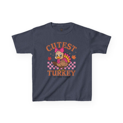 Cute Kids Thanksgiving Tee - 'Cutest Turkey at the Table'