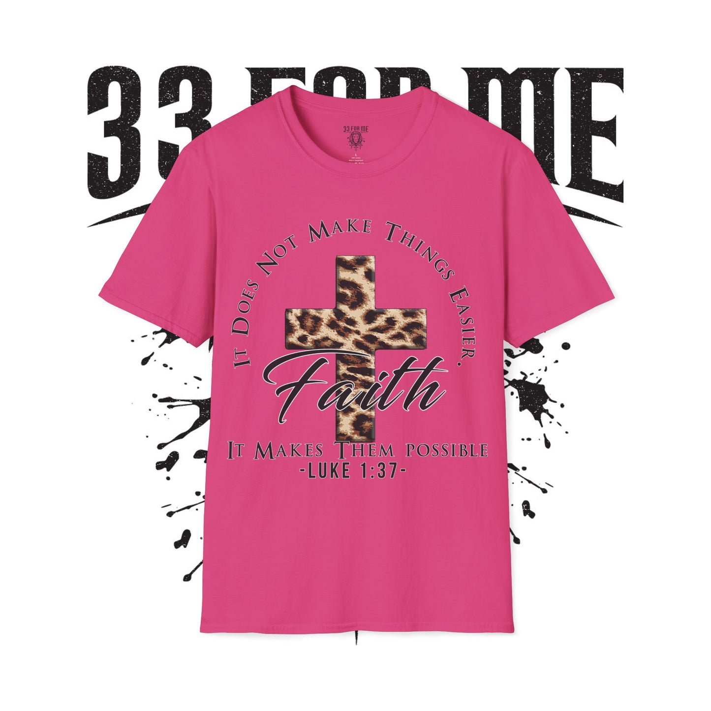 Luke 1:37 Faith-Inspired Unisex T-Shirt, Spiritual Apparel, Inspirational Gift, Christian Faith Shirt, Luke 1:37 Tee