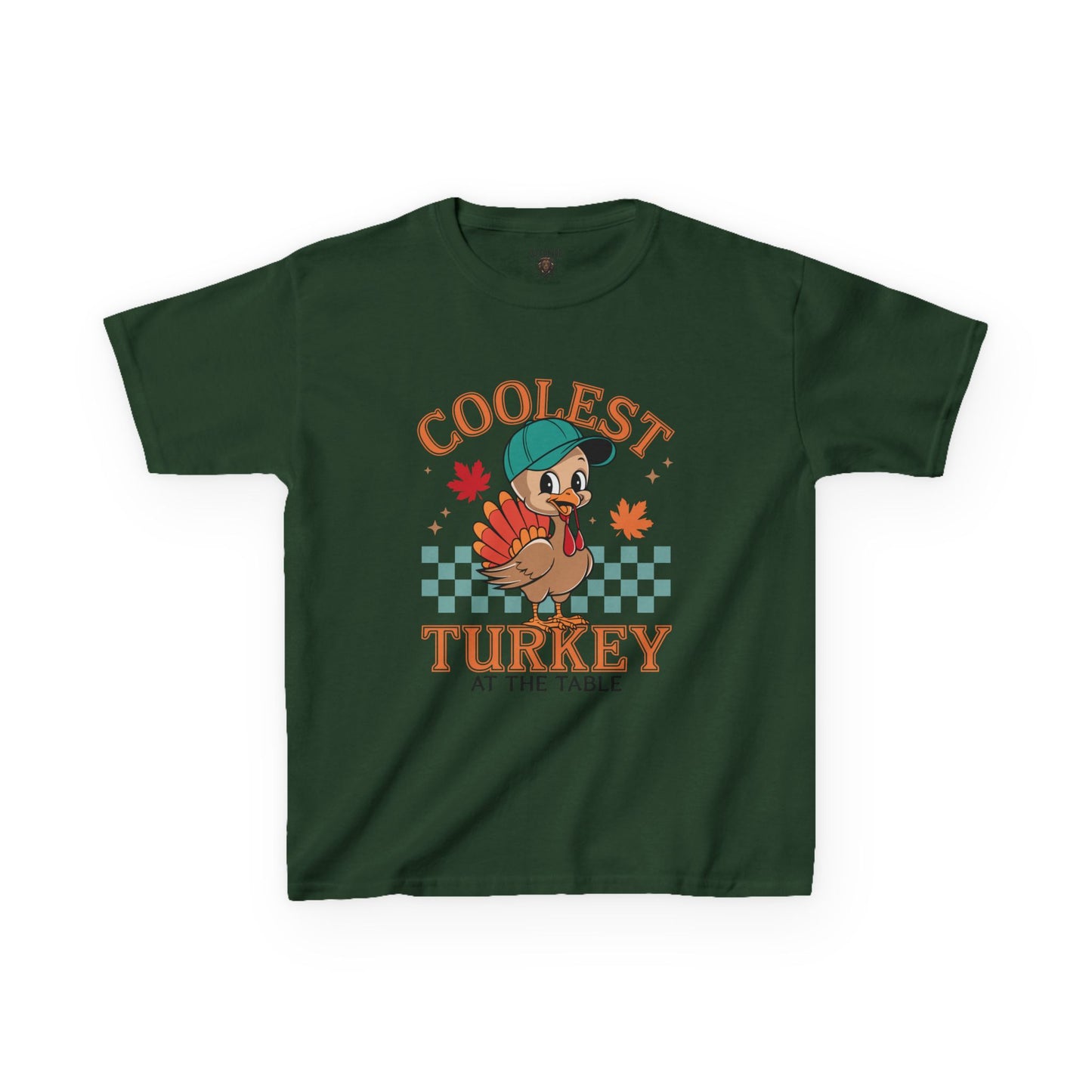 Kids Tee - Coolest Turkey at the Table - Thanksgiving