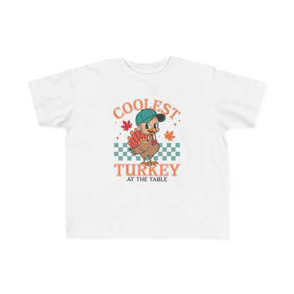 Coolest Turkey Toddler Tee - Fun Thanksgiving Shirt