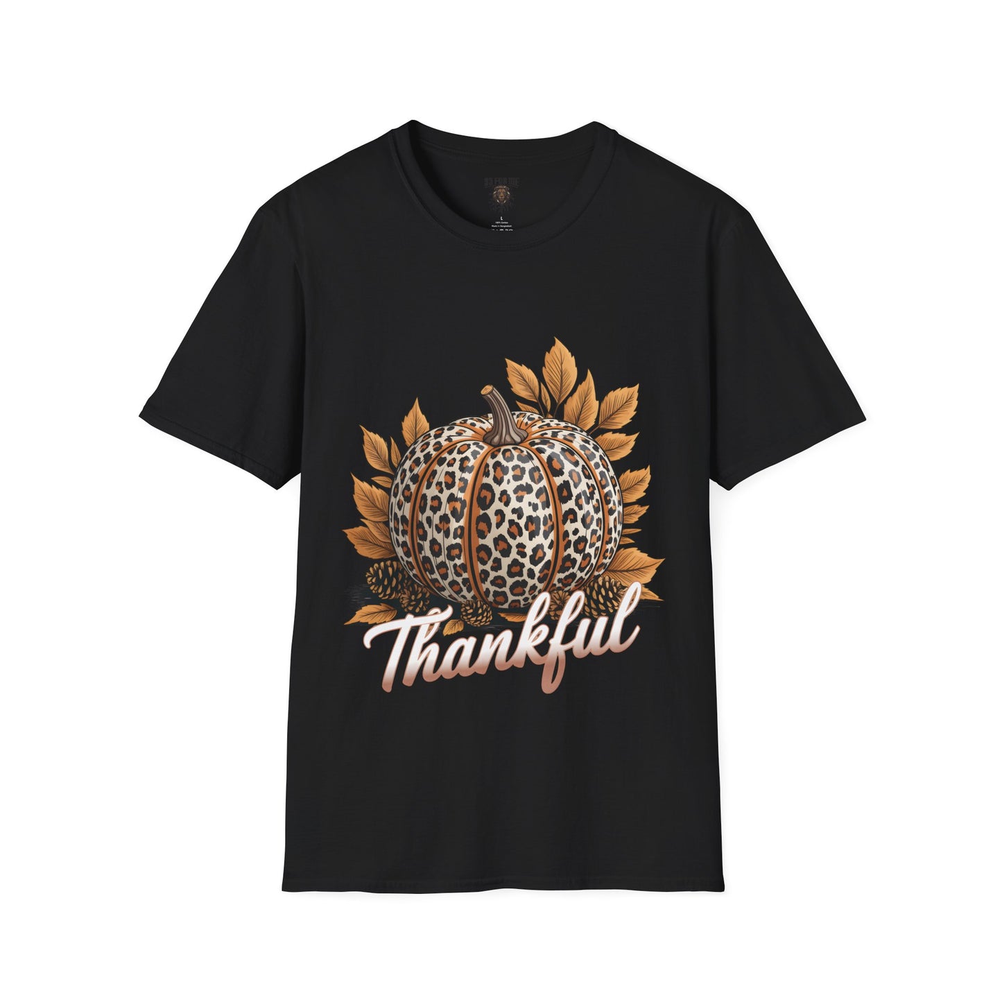 Thankful Leopard Print Pumpkin T-Shirt