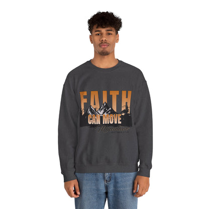 Faith Can Move Mountains Crewneck Sweatshirt - Inspirational Christian Apparel