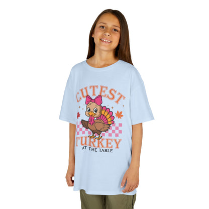 Cute Kids Thanksgiving Tee - 'Cutest Turkey at the Table'