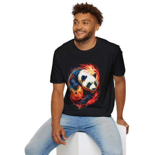 Panda Fire Unisex T-Shirt | Cute Animal Lover Gift, Graphic Tee, Nature Enthusiast, Birthday Tee